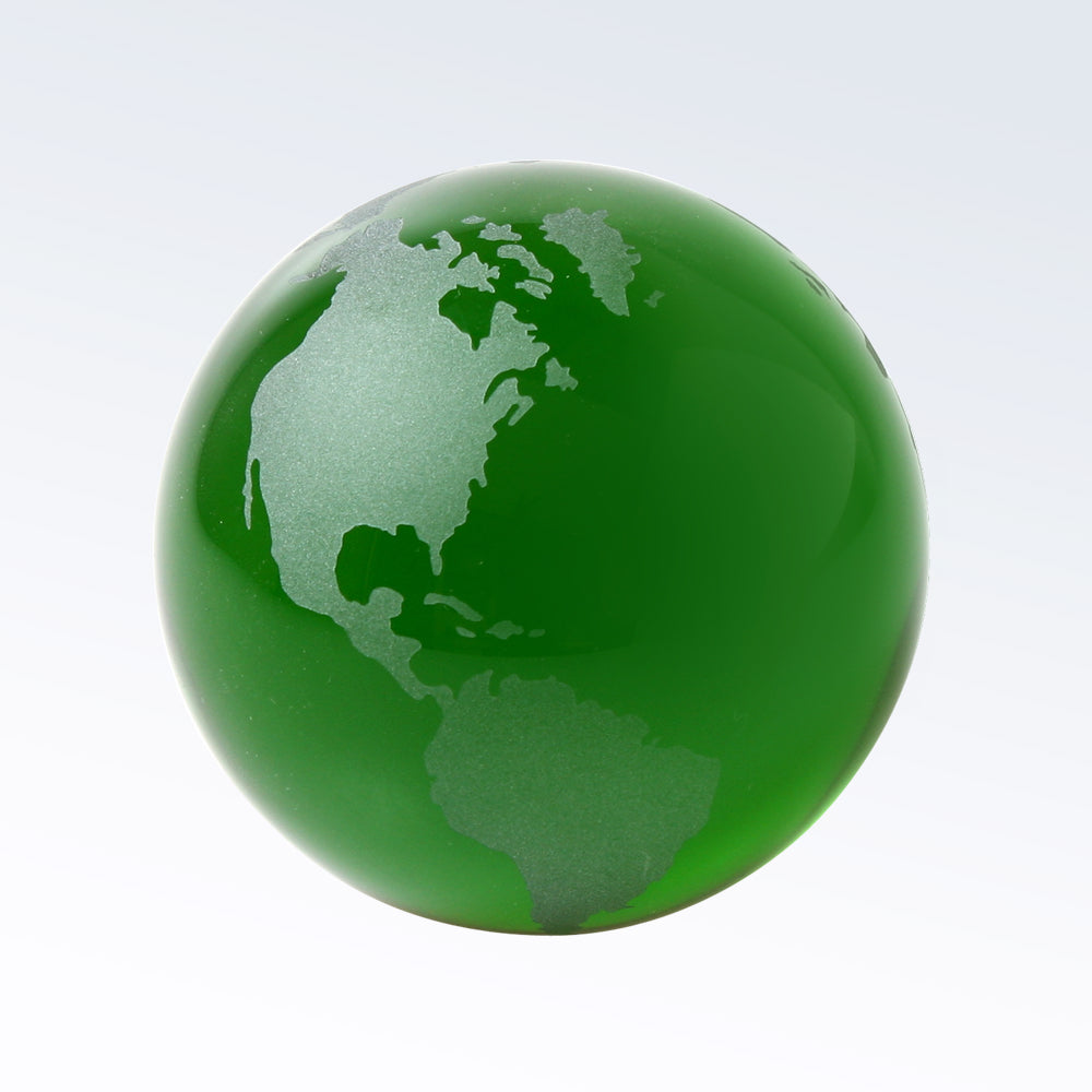 Green Globe-flat Bottom 3"