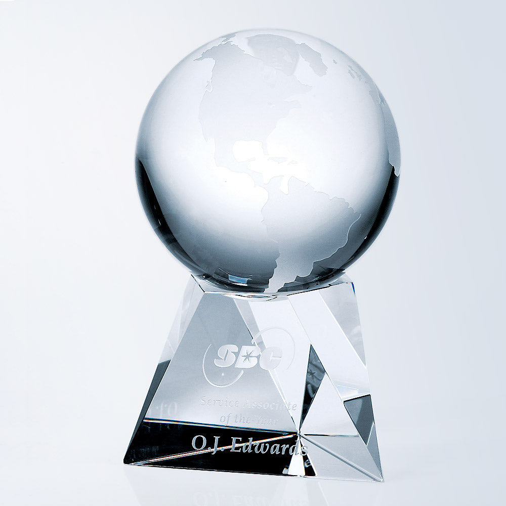 World Globe W / Triangle Base 6.5"