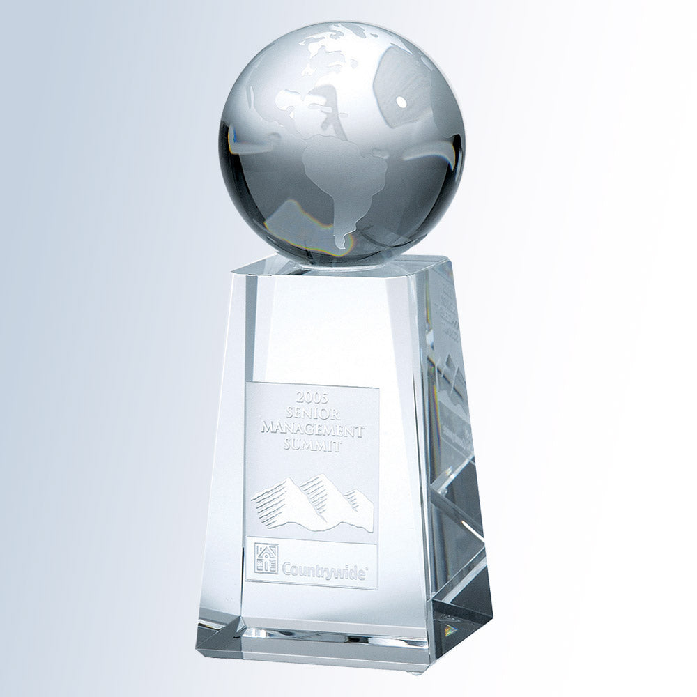 World Globe W / Tapered Column Base 8"
