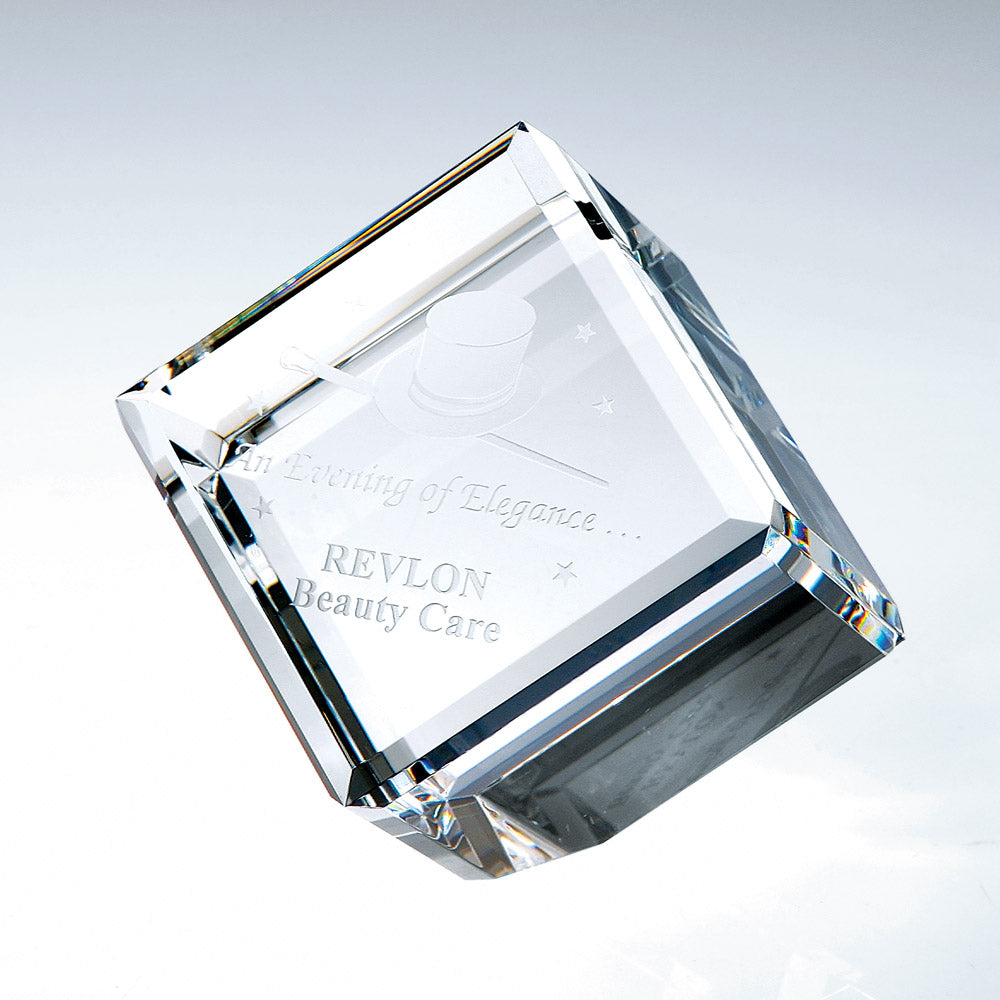 Beveled Diamond Cube 3.125"
