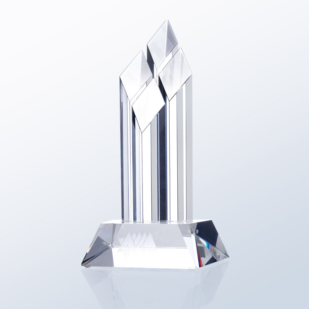 Superior Diamond Award - Clear Slant Base 12"