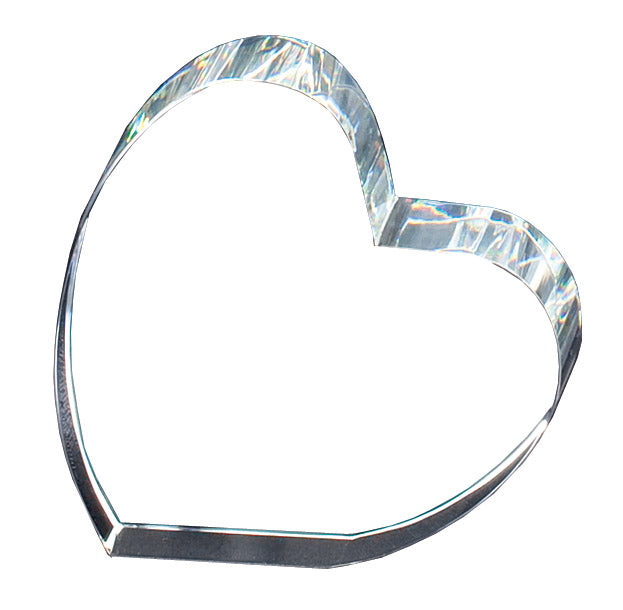 SALE - Heart Crystal Award 4" x 4"