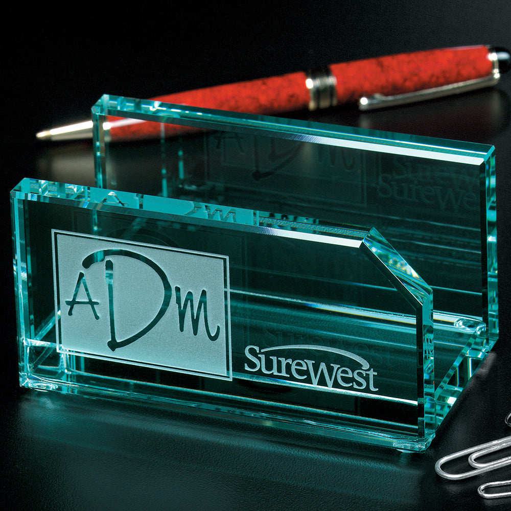 Jade Card Holder 4" W