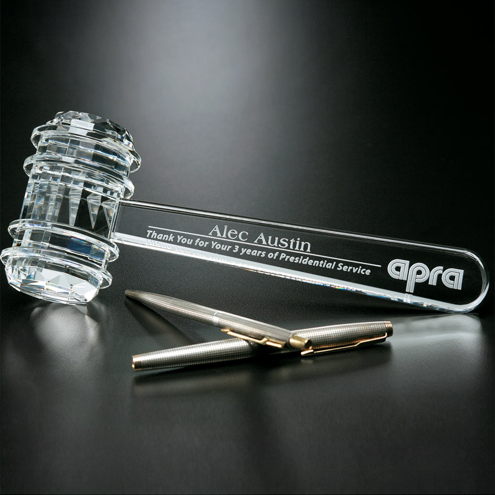 Crystal Gavel 9-1/4" W