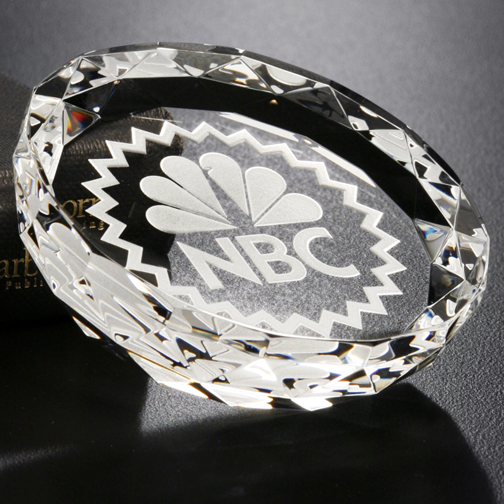 Faceted Gem Paperweight 3-1/4" Dia.