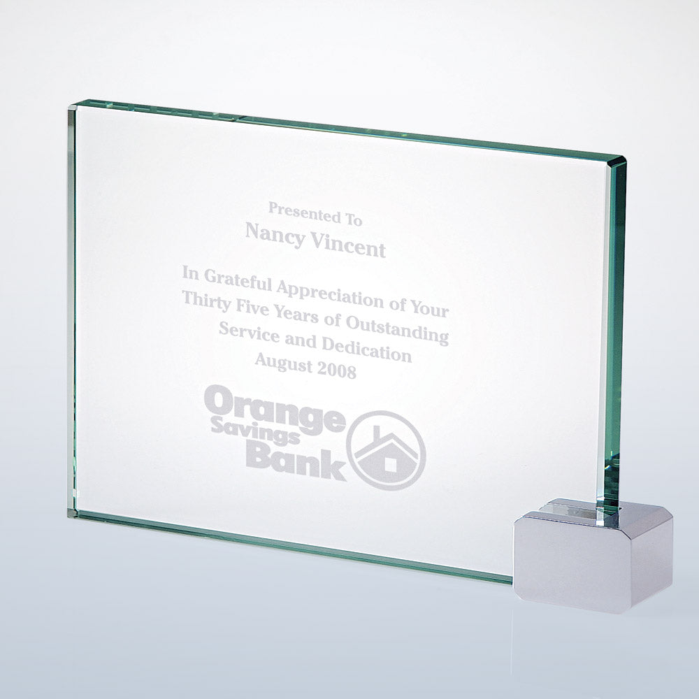 Achievement Award W/ Chrome Rectangle Holder 5" x 7"