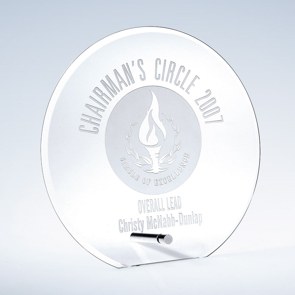 Beveled Circle W/ Aluminum Pole 7"