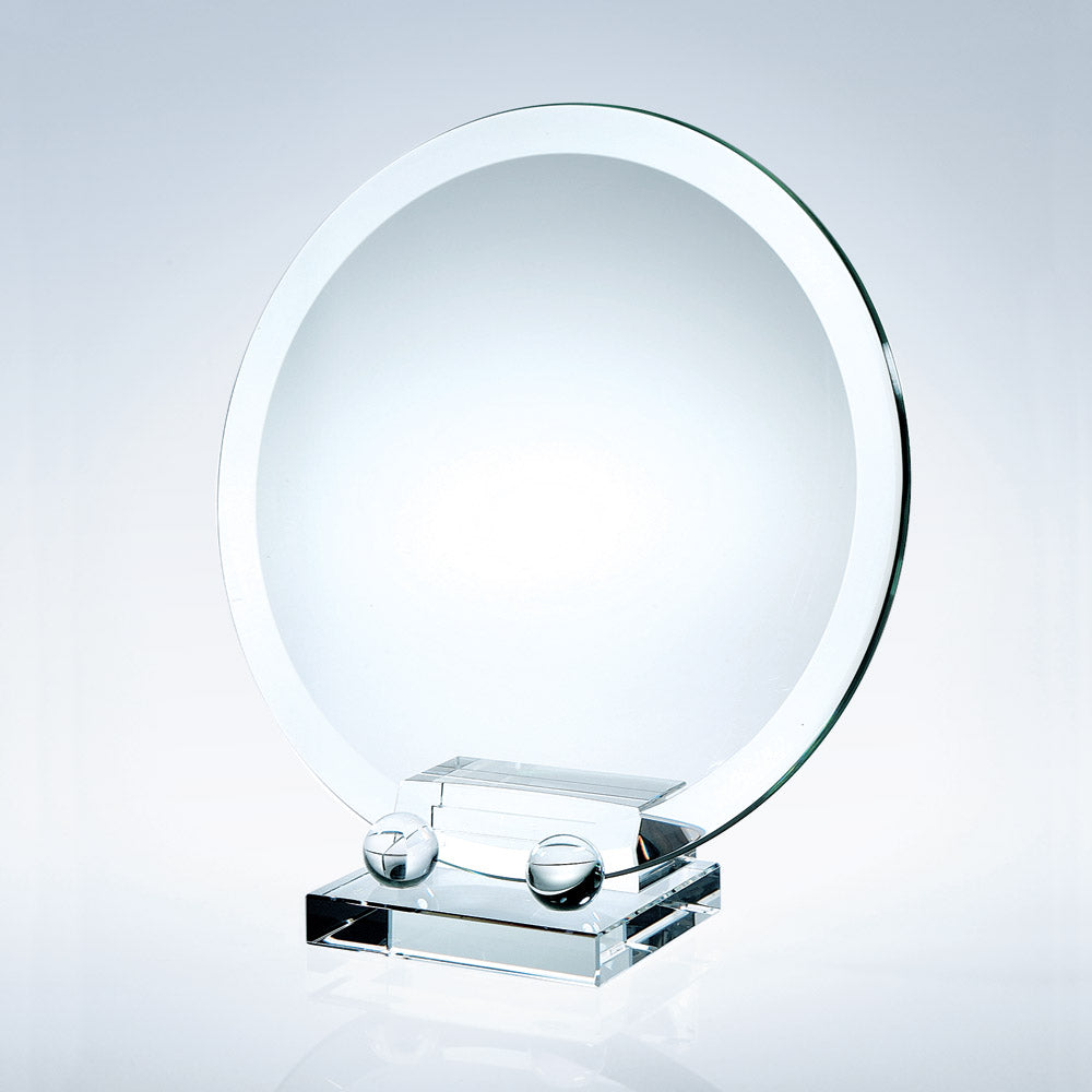 Beveled Round Plate 14-3/4" w/ Crystal Base