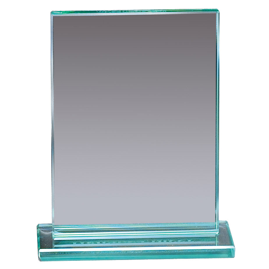 SALE - Jade Glass Rectangle Plaque Medium 5.75" x 7.25"
