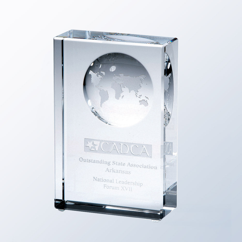 Beveled Globe Block 6"